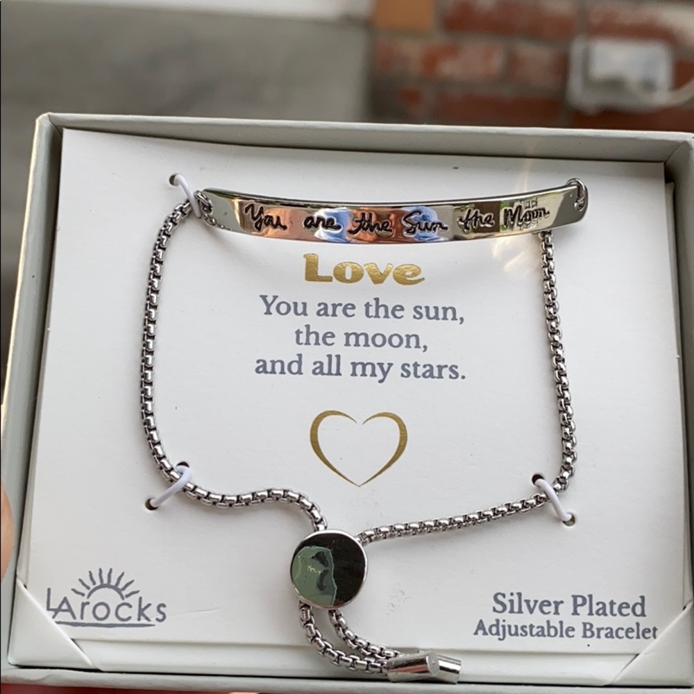 Silver plated adjustable bracelet.     NWT